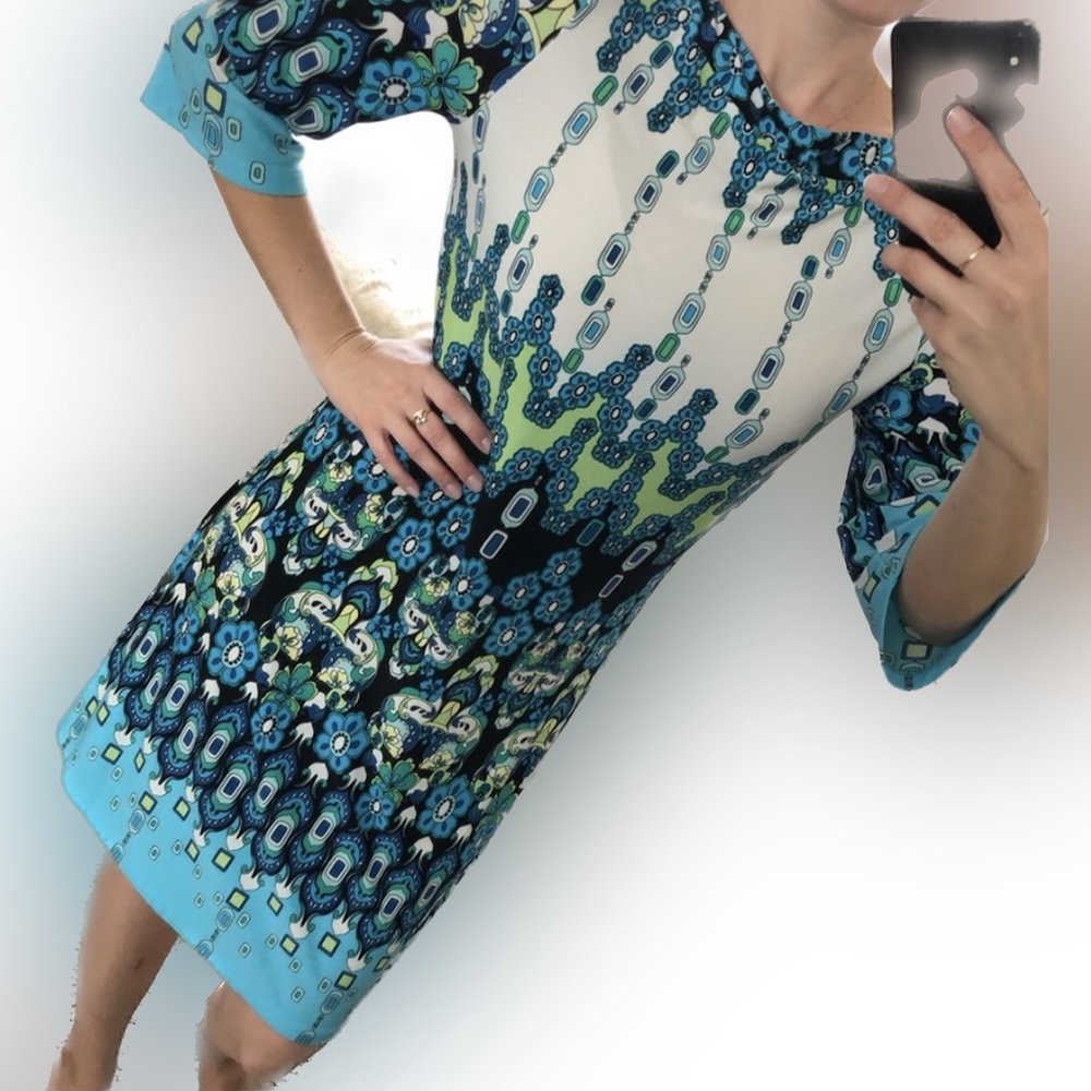 Vintage Retro Floral Dress S great for Spring